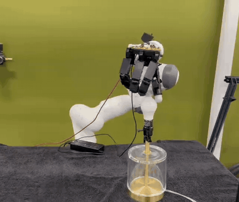 SPIDER: a dexterous robot hand rotating a bulb